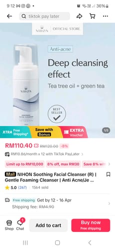 Customer photo review of Soothing Facial Cleanser