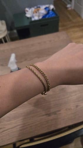 Customer photo review of 3mm Rope + 4mm Cuban Bracelet Set