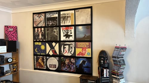 Customer photo review of 12" Vinyl Record Display Frame - LP Wall Storage