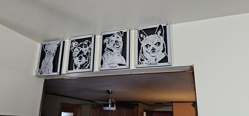 Customer photo review of Custom Pet Metal Portrait