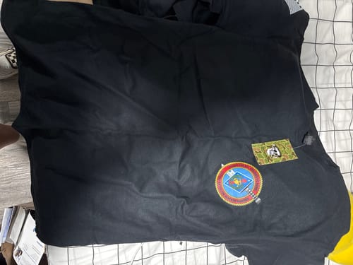 Customer photo review of Double-Sided 2/7 Marines Whiskey Label T-Shirt