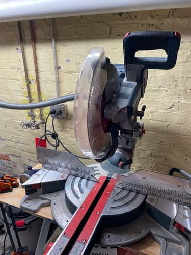 Customer photo review of Bosch Axial Glide Miter Saw Dust Chute (Gen II)