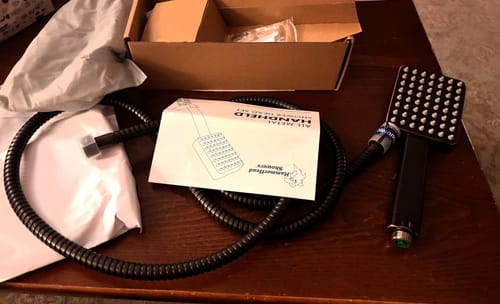 Customer photo review of 1- Spray Square Handheld Shower Set