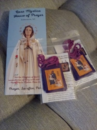 Customer photo review of Purple Scapular of Benediction and Protection- Pediatric Fundraiser