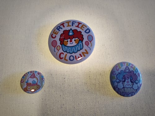 Customer photo review of Certified Clown Buttons
