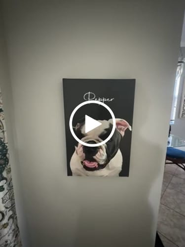 Customer video review of Pet Art Canvas Wrap