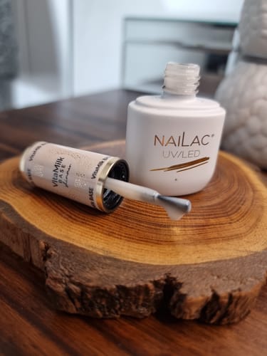 Customer photo review of NaiLac Hybrid UV/LED Shimmer VitaMilk Base