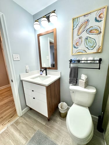 Customer photo review of American Black Walnut Mirror 22"