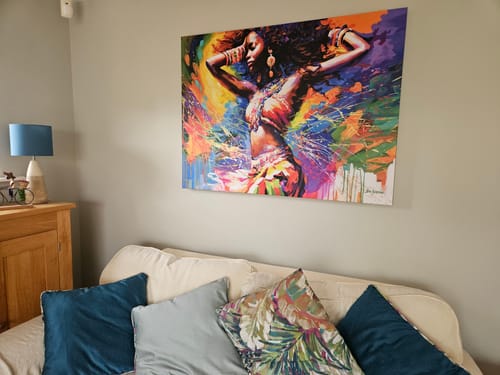 Customer photo review of Beautiful African Woman Canvas Print
