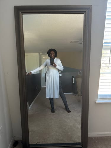 Customer photo review of Smooth Crewneck Long Tunic Top