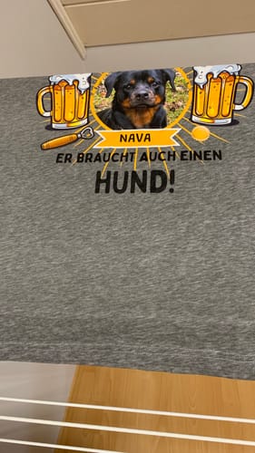 Customer photo review of Bier und Hund - Personalisierbares T-Shirt Unisex