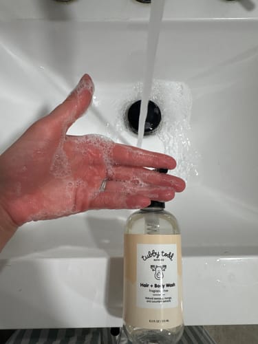 Customer photo review of Hair + Body Wash