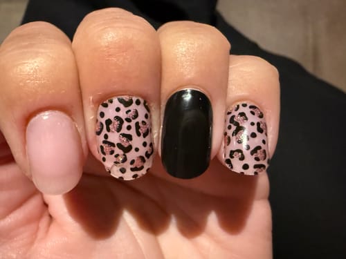 Customer photo review of Cheetah GIrl | Super Jellies DIY Hard Semi Cured Gel Nail Wraps