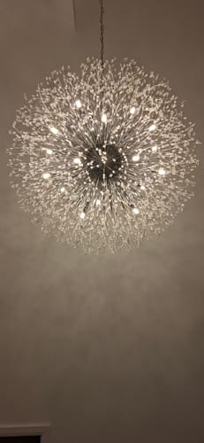 Customer photo review of 20-Light Oversized Large Luxury Sputnik Firework Chandelier