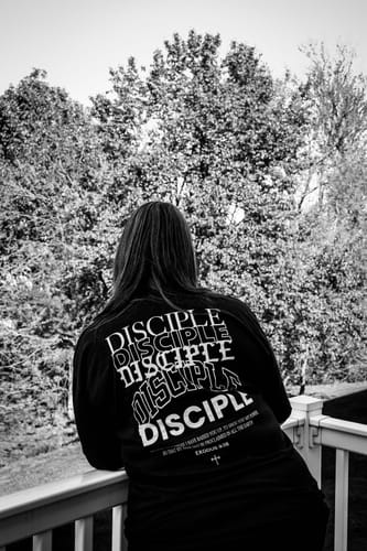 Customer photo review of Disciple Tee - Misprint Check Description