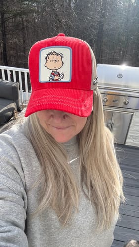 Customer photo review of OVERLORD X Peanuts: Rerun Trucker Cap