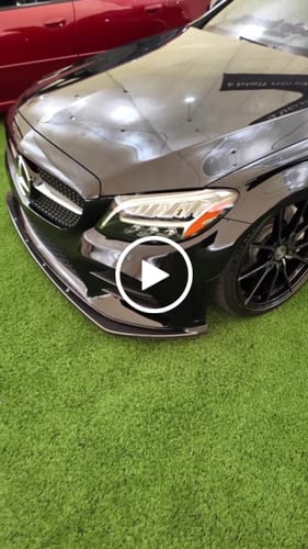 Customer video review of 2019-Up Mercedes-Benz C-Class Carbon Fiber Front Splitter Lip