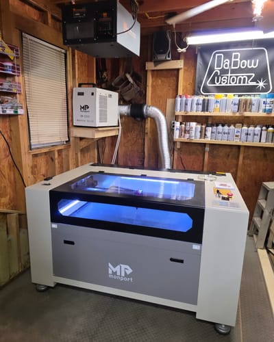 Customer photo review of Monport 6L CW-5200 Industrial Water Chiller for 40W-150W CO2 Laser Engraver