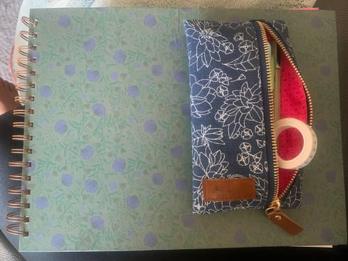 Customer photo review of Elastic Pen Pouch, Hidden Blue