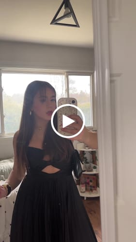 Customer video review of Afra Pleated Dress by AMUR - RENTAL