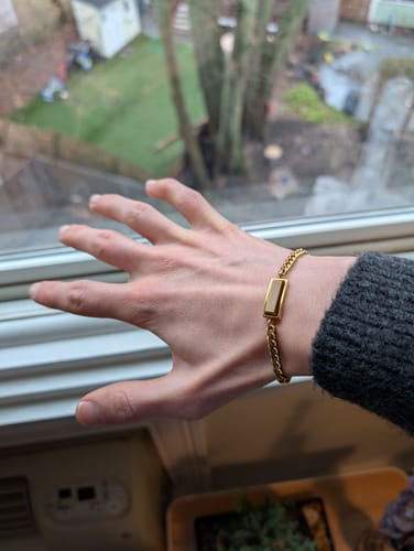 Customer photo review of Fusion Cuban Bracelet, Tigers Eye