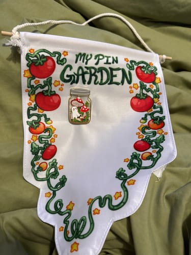 Customer photo review of Enamel Pin Club Banner Reward