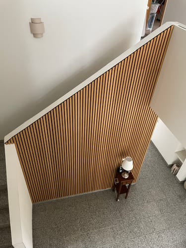 Customer photo review of Akustikpaneele Rustikale Eiche - 300 cm x 60 cm