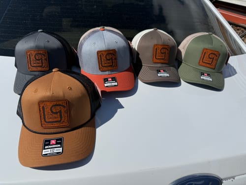 Customer photo review of Custom Leather Patch Hats Richardson 112 Laser Engraved