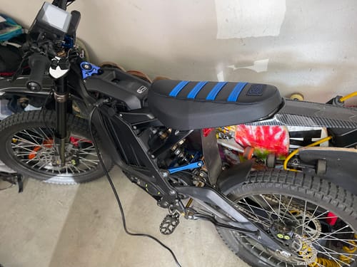 Customer photo review of Custom Seat Cover: Sur-Ron Luna Cycle Float Seat