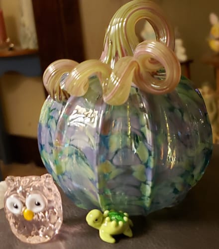 Customer photo review of The Monet Lavender Fields Pumpkin with Monet Stem