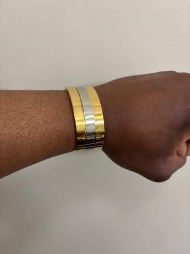 Customer photo review of Silver effortless cuff