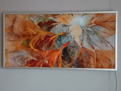 Customer photo review of Leuchtbild Acrylglas Canvalight® DIA | Abstrakter Blütenzauber in orange | Querformat