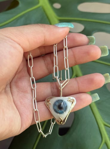 Customer photo review of Eyeba x Anaïs and Alaïa Pendant
