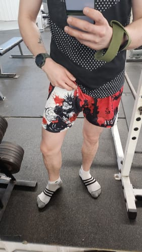 Customer photo review of Blood Warrior Performance Shorts