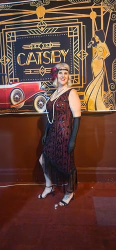 Sarah H. review of Natasha 1920s Gatsby Dress - Red image 1 out of 2