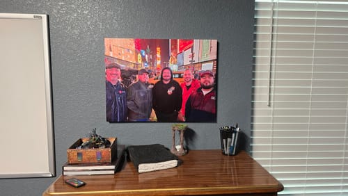 Customer photo review of Create Your Own Canvas Wall Art