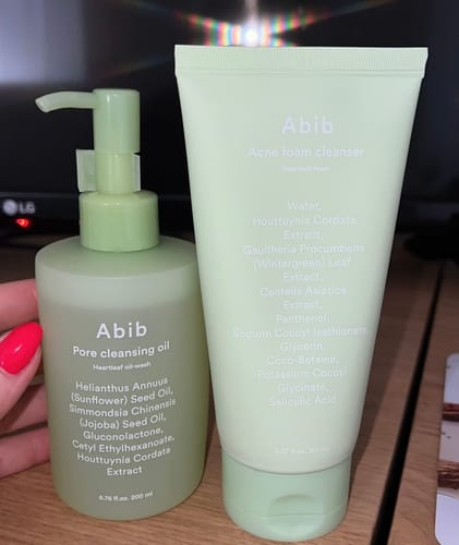 Customer photo review of Abib - Nettoyant moussant anti-imperfections Heartleaf - 150ml