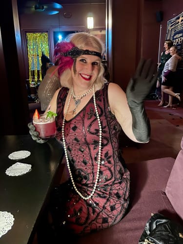 Sarah H. review of Natasha 1920s Gatsby Dress - Red image 2 out of 2
