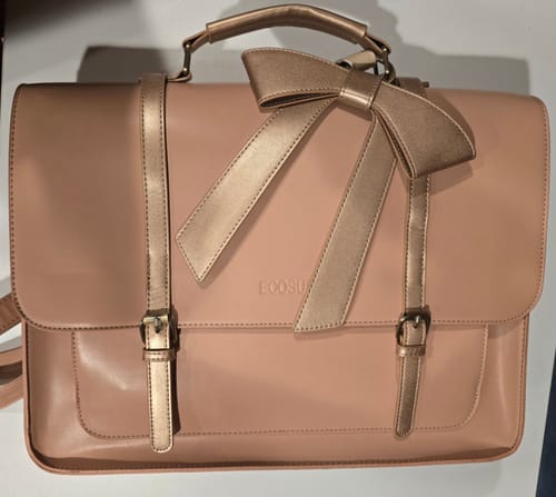 Customer photo review of Cocoa Truffle Ecosusi Classic Bow Briefcase
