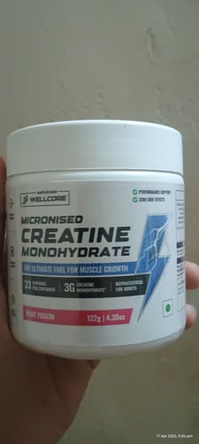 Customer photo review of Wellcore - Pure Micronised Creatine Monohydrate (122g, 33 Servings) Fruit Fusion