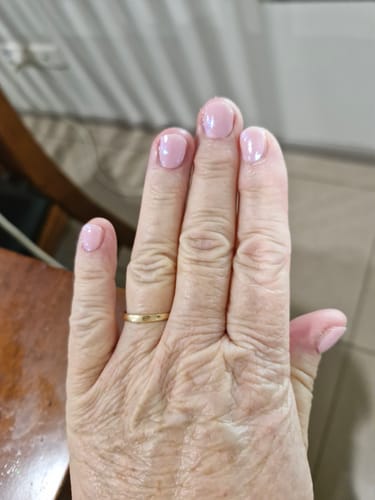 Customer photo review of Glass Pink | Super Jellies DIY Hard Semi Cured Gel Nail Wraps