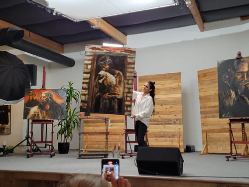 Customer photo review of Saturday, April 12th - Passover Celebration: Live Painting with Vanessa Horabuena