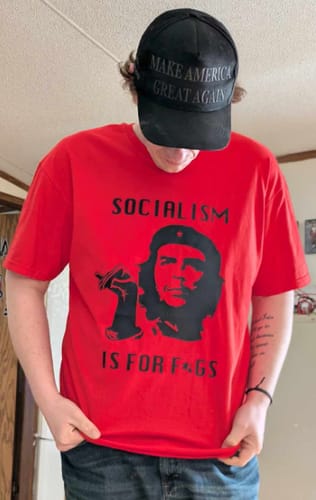Customer photo review of Socialism is ... T-Shirt