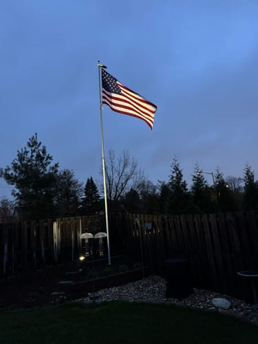 Customer photo review of Ultra Heavy Duty American Flag - 2-ply Polyester - Made In USA
