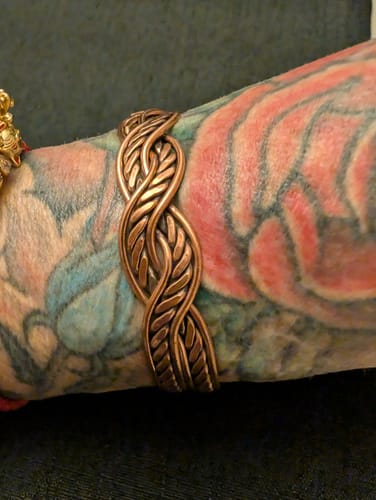 Customer photo review of Braid / Magnetic / Copper Bracelet