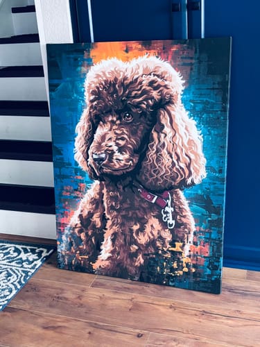 Customer photo review of Custom Pet Portrait - Abstract Style