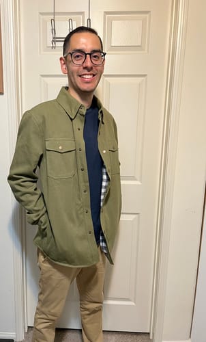 Customer photo review of Heavy-Duty Shirt Jacket "Olive" – RSVLTS Reserve
