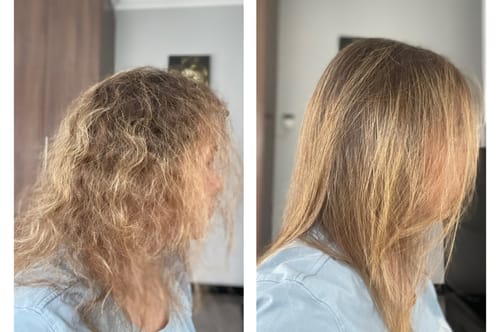 Customer photo review of Charmé Halo Pro – Ultimate One-Pass Straightening Brush