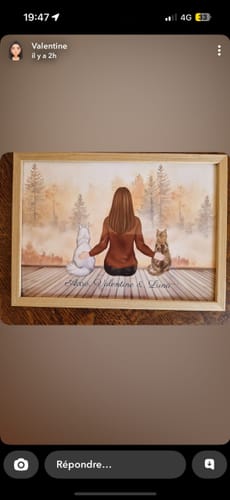 Customer photo review of Affiche Personnalisée - Femme et Animaux