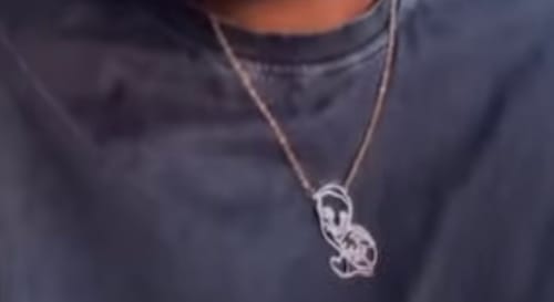 Customer photo review of Children's Drawing As A Necklace Or Pendant